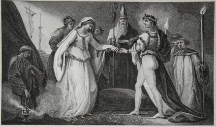Marriage of Henry the First, engraved by Delatre, illustration from David Hume