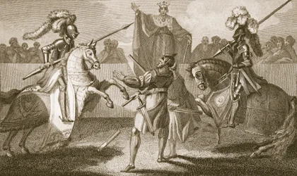 Richard II Suspending the Duel Between Hereford and Norfolk, Illustration from David Hume