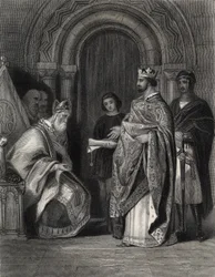 Henry II presenting the Pope