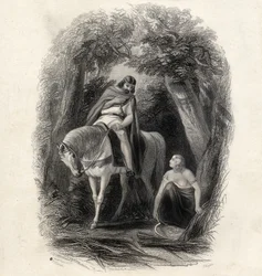 King Cormac and the Fair Eithne, engraved by J.Rogers, from 