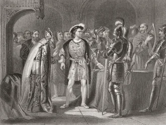 Lord Thomas Fitzgerald renouncing his allegiance to Henry VIII in 1534, from 