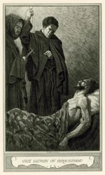 The White Devil by John Webster: The Death of Brachiano (lithograph)