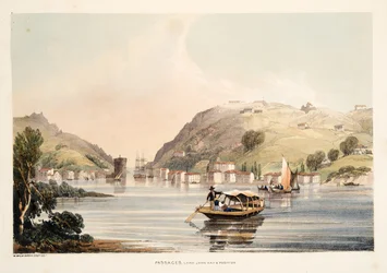 Position of Lord John Hay at Passages, from Sketches of Scenery in the Basque Provinces of Spain, with a Selection of National Music, published 1838