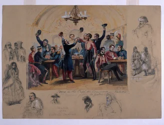 Scene in the Cafe du Commerce Valetta, 