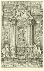 Altar and Shrine of St Ignatius, in the Church of the Gesu, Rome