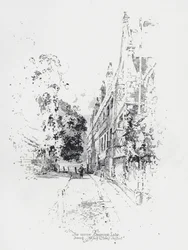 The Narrow Brasenose Lane, Oxford, Showing All Souls