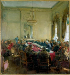 First World War (1914-1918): A Meeting of the Superior Council at the Trianon Palace in Versailles in July 1918