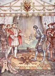 Bayard presented to Henry VIII, illustration from 