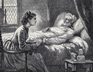 A daughter at her mother