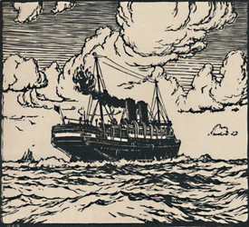 Steamer at Sea