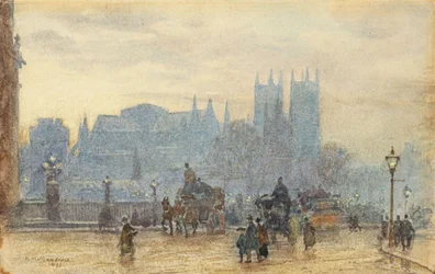 Westminster Abbey from Westminster Bridge 1892