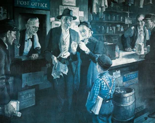 The spectacle provider in the late 1800s, advertising for the American Optical Company