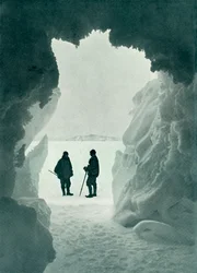 An Ice Grotto - Tent Island in Distance Captain Scott and Wright