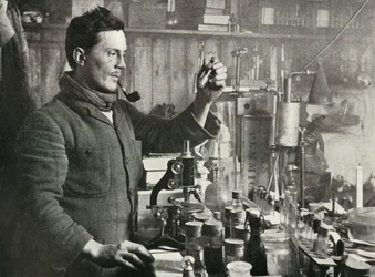 Dr. Atkinson in his Laboratory, 15 September 1911