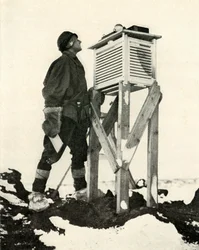 Dr. Wilson Watching the First Rays of Sunlight Being Recorded