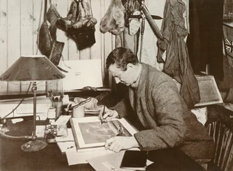 Dr. Wilson Working Up The Sketch Which Is Given at P. 258, 1911, 1913