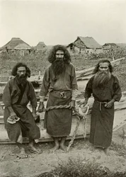 Happu Konno, The Hunter In Centre and Two Ainu Fishermen, 1910