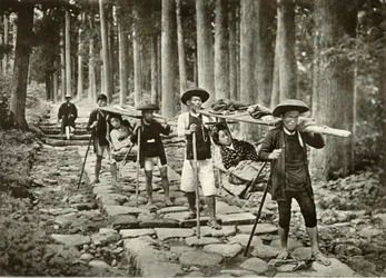 Japanese Ladies Going to the Shrines, Nikko