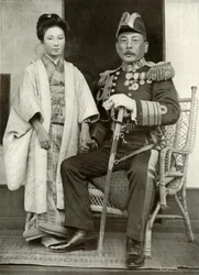 Vice-Admiral Kamimura and His Daughter Hoshiko