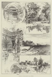 Sketches of Little Moreton Hall, Cheshire