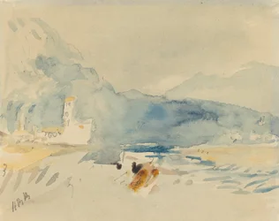 A Landscape with Mountains and a Stream