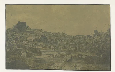Valley with a River and a Town with Four Towers