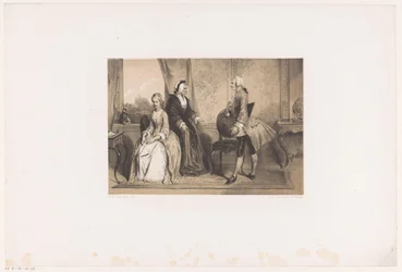 Three Figures in an 18th-Century Interior