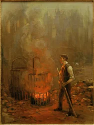 Workers at the Coal Oven, England