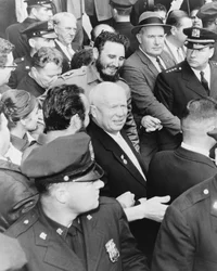 Fidel Castro and Nikita Khrushchev in New York for the General Assembly of the United Nations