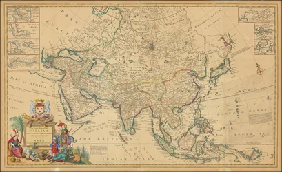 1730 map of Asia by Herman Moll