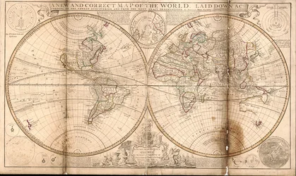 A new and correct map of the world laid down according to the newest discoveries and from the most exact observations