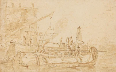 Inland Vessels at a Quay