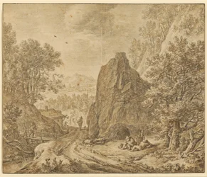 Mountain Landscape with Figures