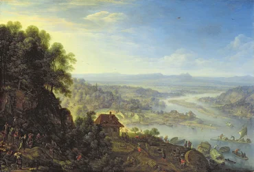 The Rhein Valley near Erbach in Rheingau