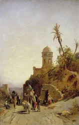 The Departing Caravan, Bethanin, c.1880