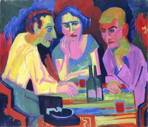 Three People at a Table, 1924