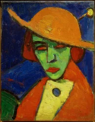 Green Woman with Yellow Hat II