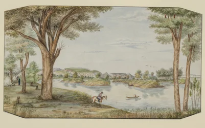 The Yellowstone River near Ft. Keogh, Montana