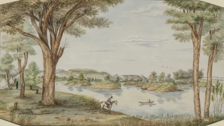 The Yellowstone River near Ft. Keogh, Montana