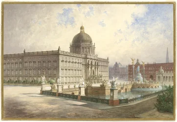 The Berliner Stadtschloss. View of the Palace Facade from the Palace Bridge, 1886