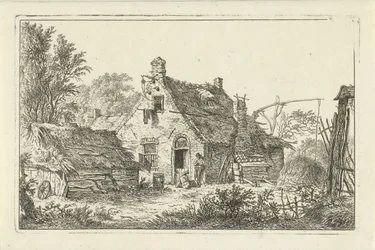 Farm with Standing Man and Seated Woman