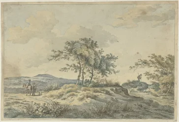 Landscape with Rider and Pedestrian (Landscape with Three Trees and Travelers)