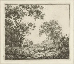 Landscape with Draftsman and Walker (series title: Six Landscapes)