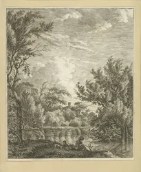 Landscape with Woman by the Waterside