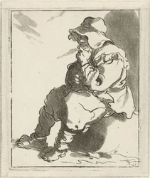 Man Sitting on Stone