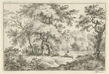 Resting Man in Forest