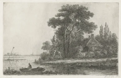 River Landscape with Beacon