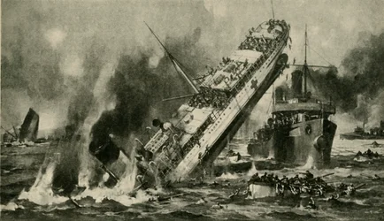 The sinking of the Anglia, First World War, 17 November 1915
