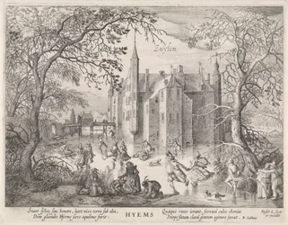 Activities on the Ice Before Zuylen Castle