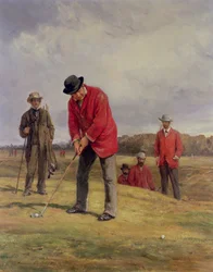 George Glennie Putting at Blackheath with Putting Cleek